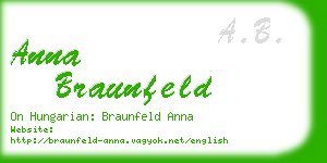 anna braunfeld business card